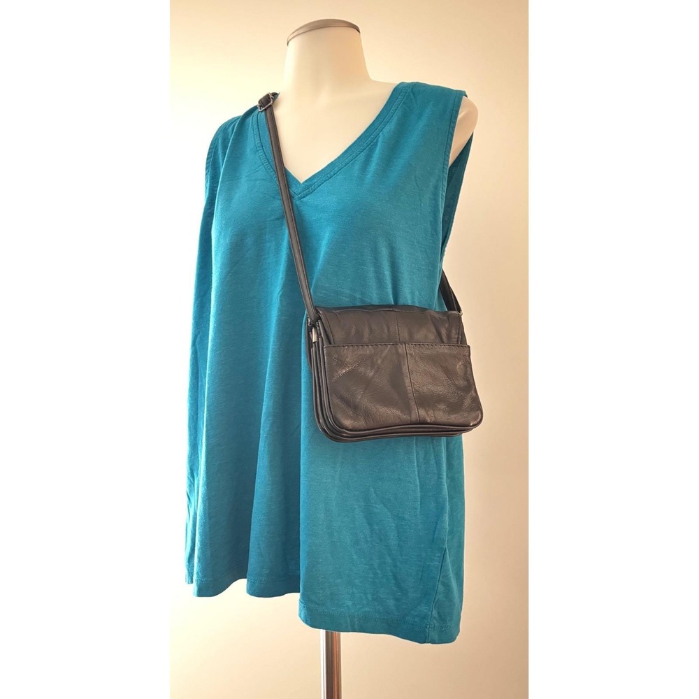 Crossbody Organizer Bag Women Small Black‎ Good Y2K Minimalist MultiPocket